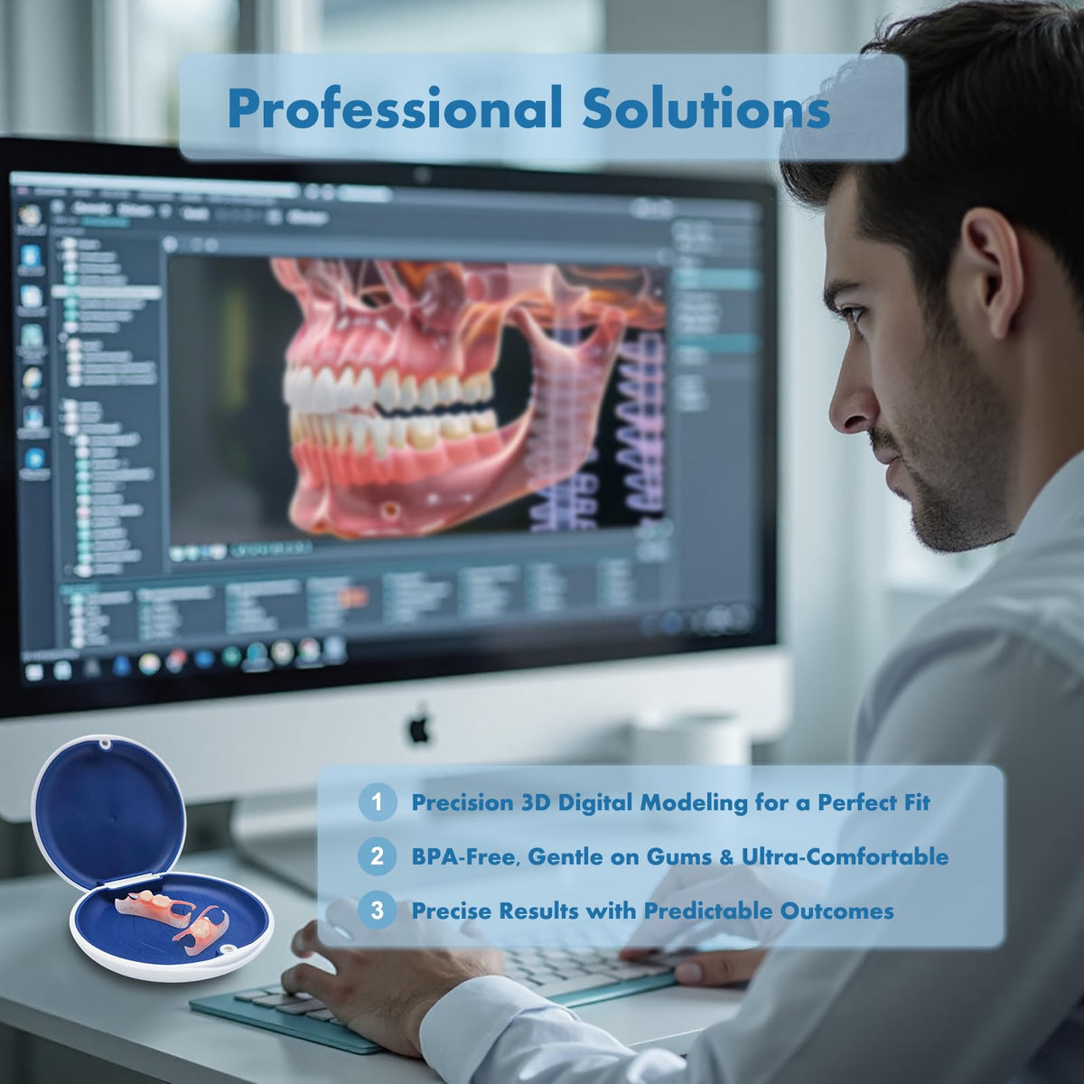 Custom Removable Dentures Set (1 Tooth) V477