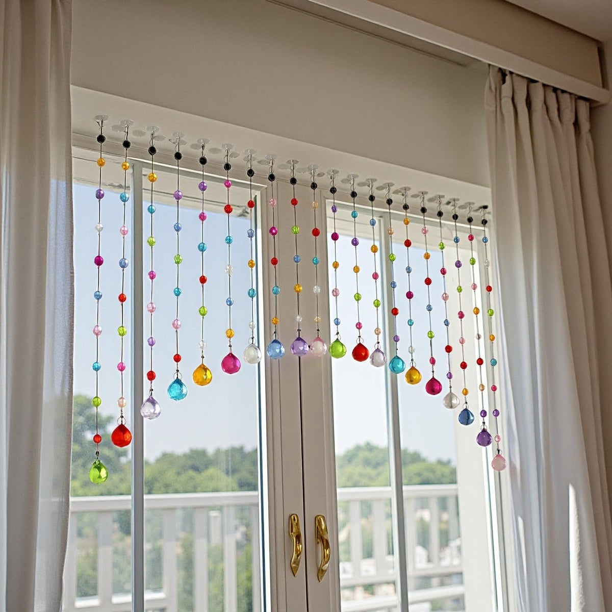 Clear Beaded Curtain 20 Strings I3968