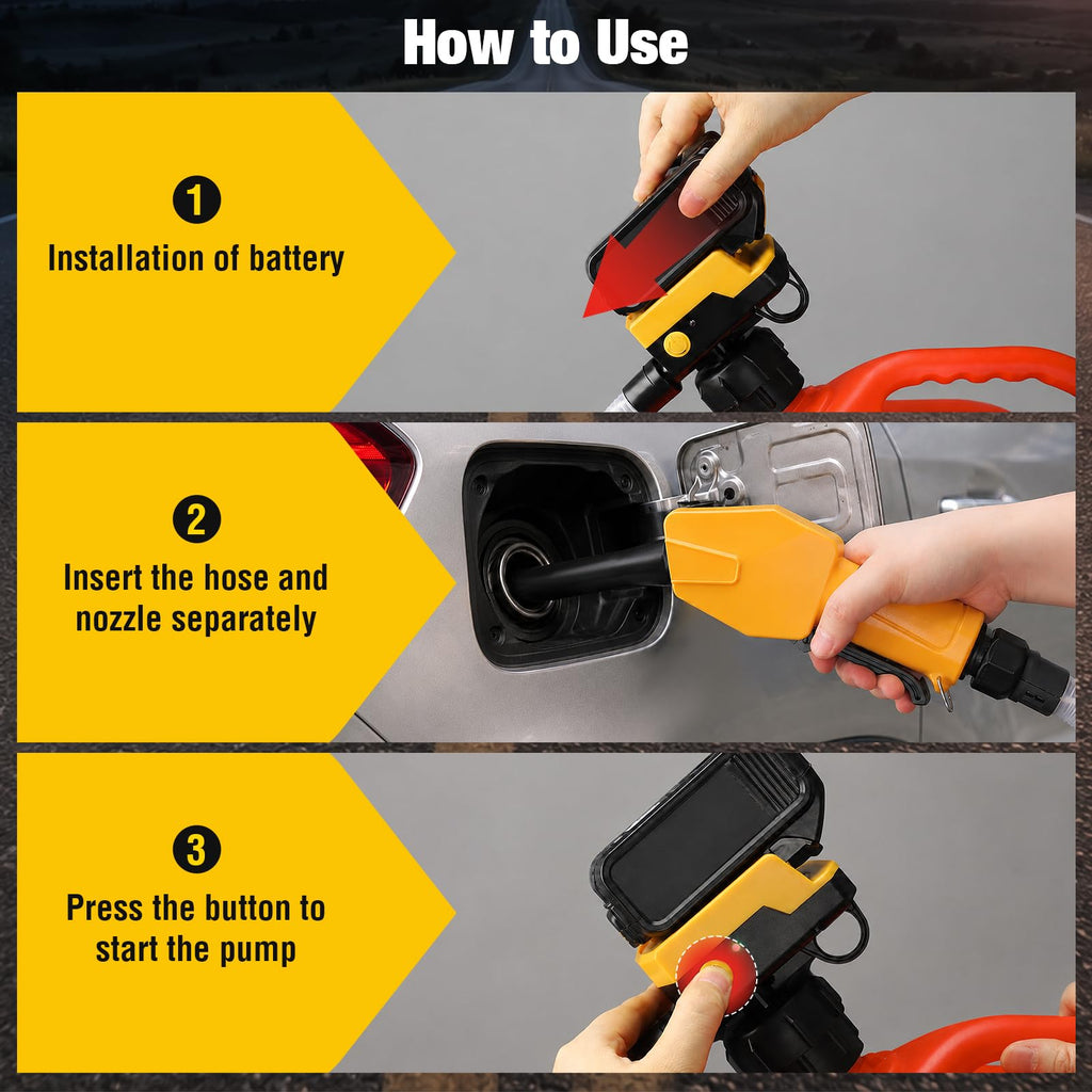 Cordless Fuel Transfer Pump with Auto-Stop Nozzle U734898