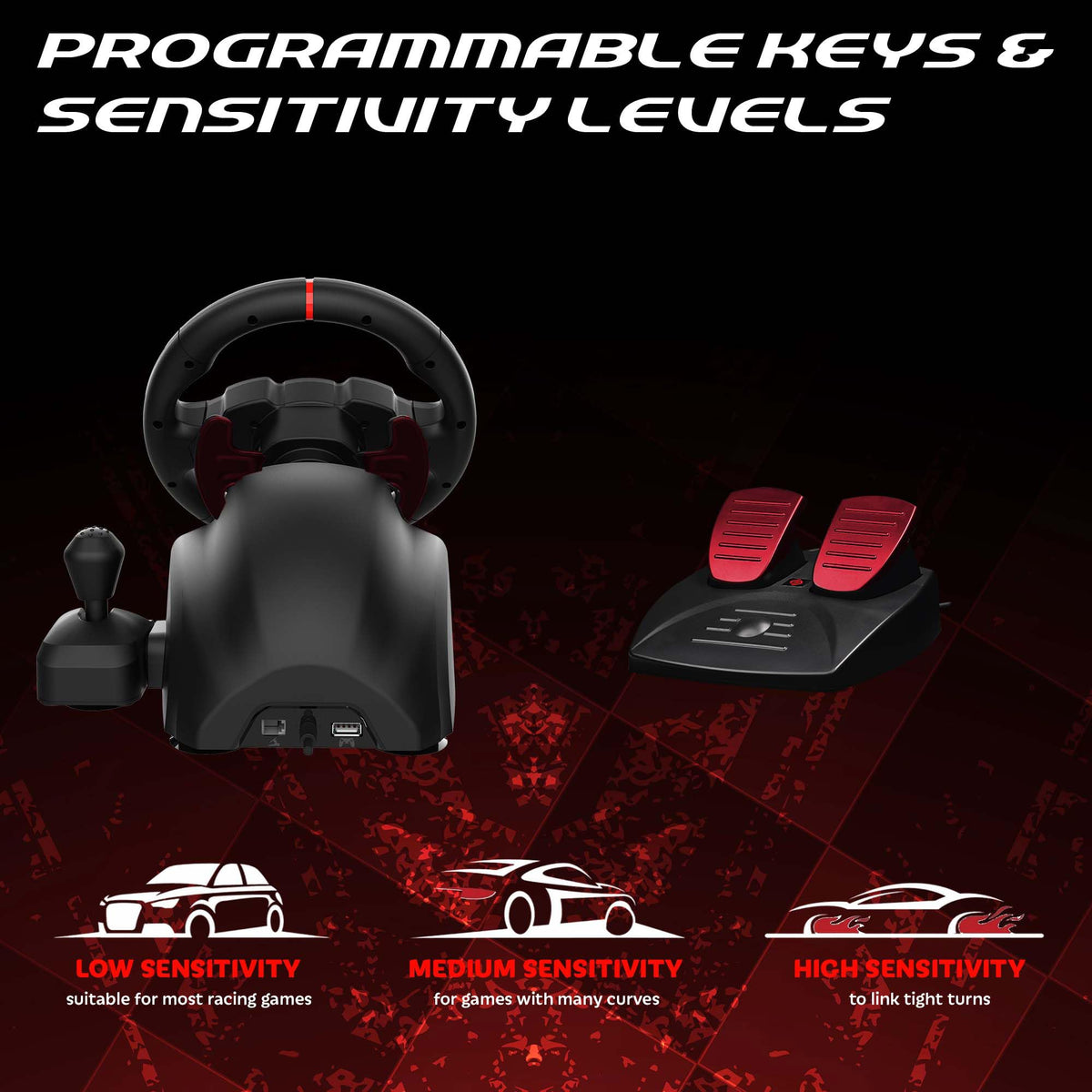 RGB Gaming Steering Wheel Z790126