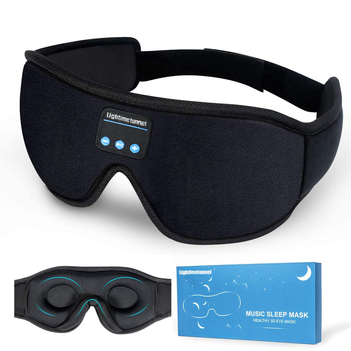 Bluetooth 5.0 Wireless 3D Eye Mask Sleep Headphones P83838