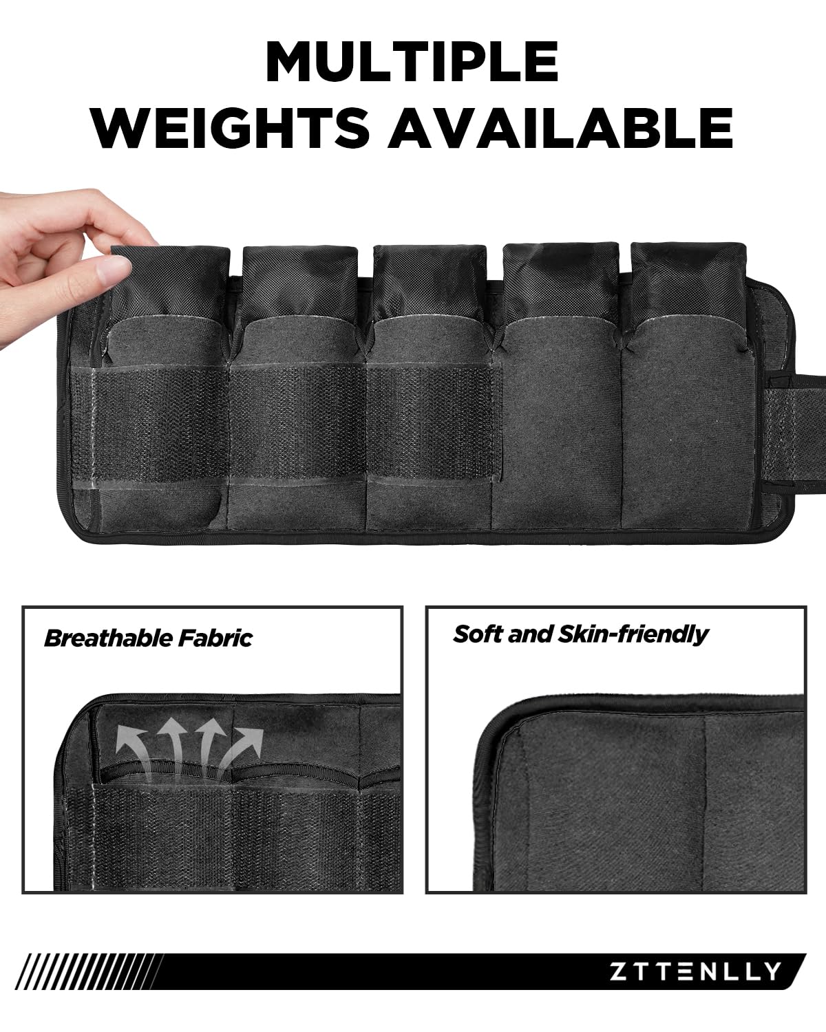 Adjustable Ankle Weights 1 Pair 5 10 15 18 20 Lbs A14983