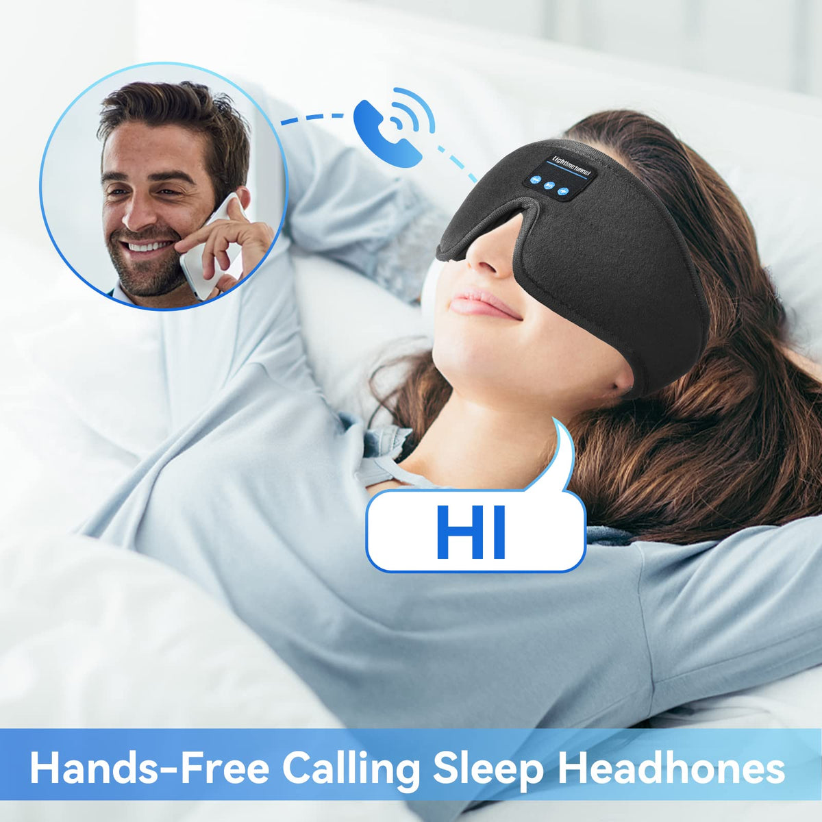 Bluetooth 5.0 Wireless 3D Eye Mask Sleep Headphones P83838
