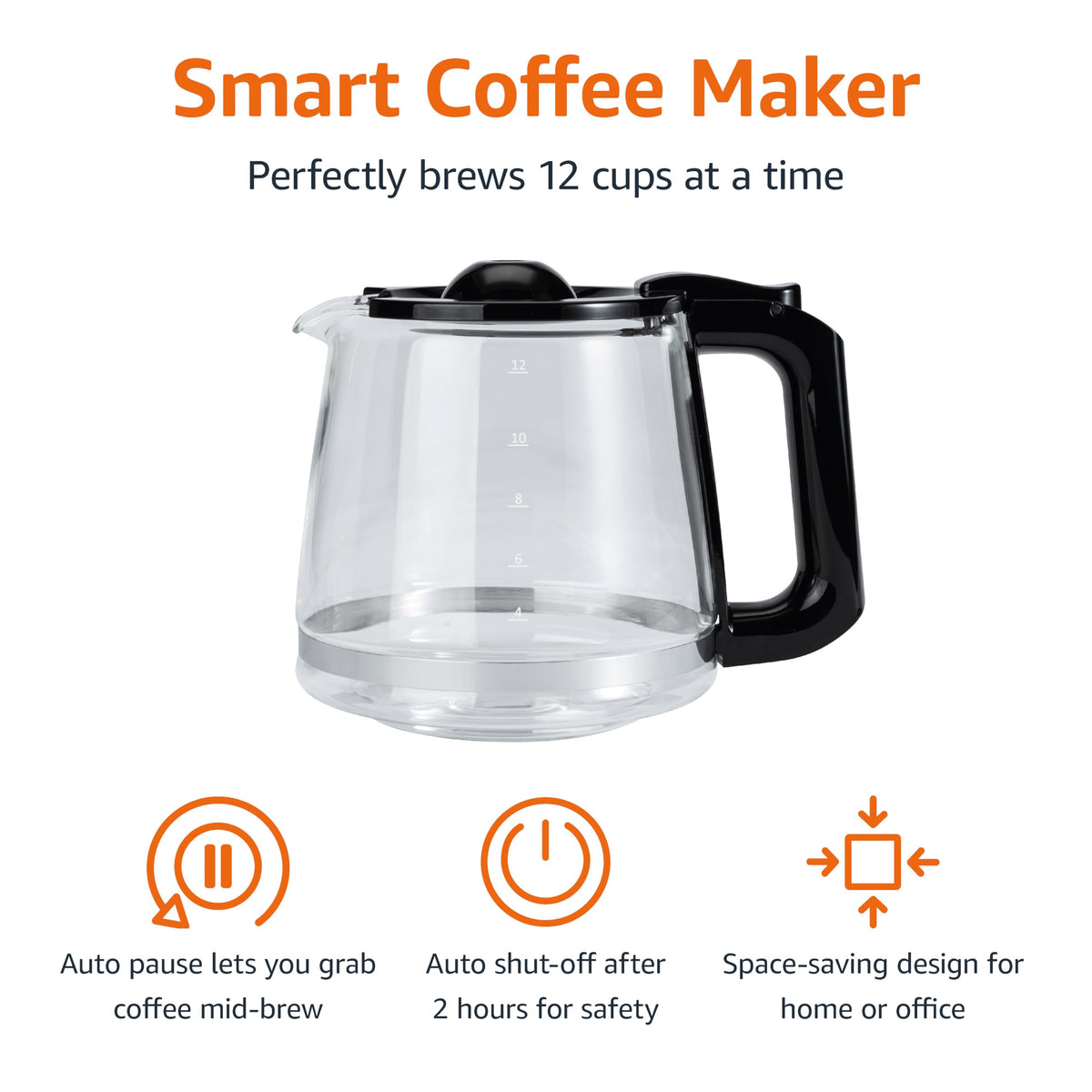 12 Cup Programmable Drip Coffee Maker with Glass Pot R860183