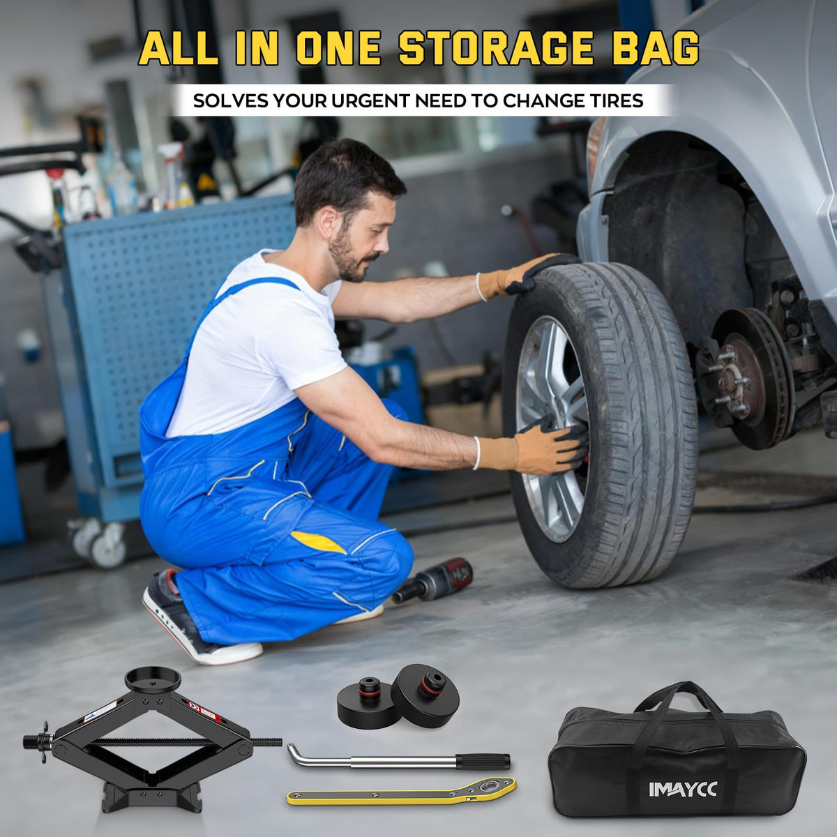 3 Ton Scissor Jack with Lug Wrench B779