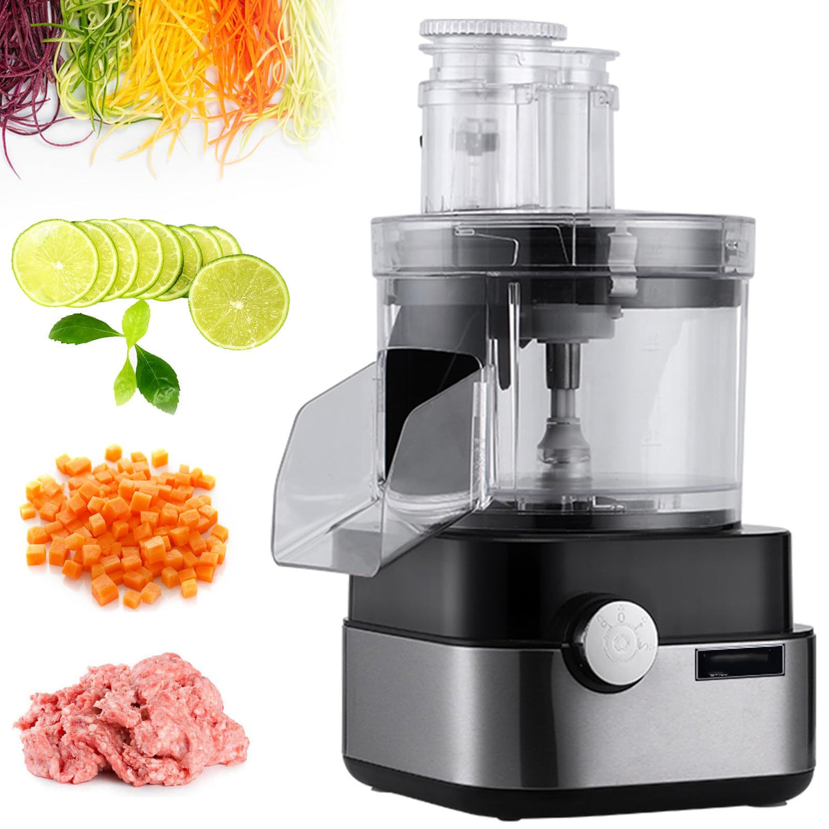 4 in 1 Electric Vegetable Dicer with Dicing Molds T302776