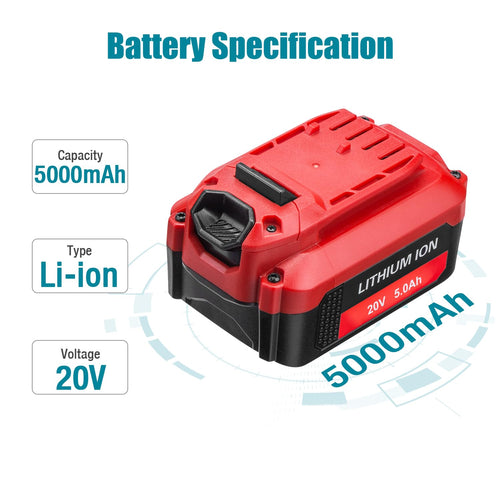 2 Pack 5.0Ah Lithium Battery C60198