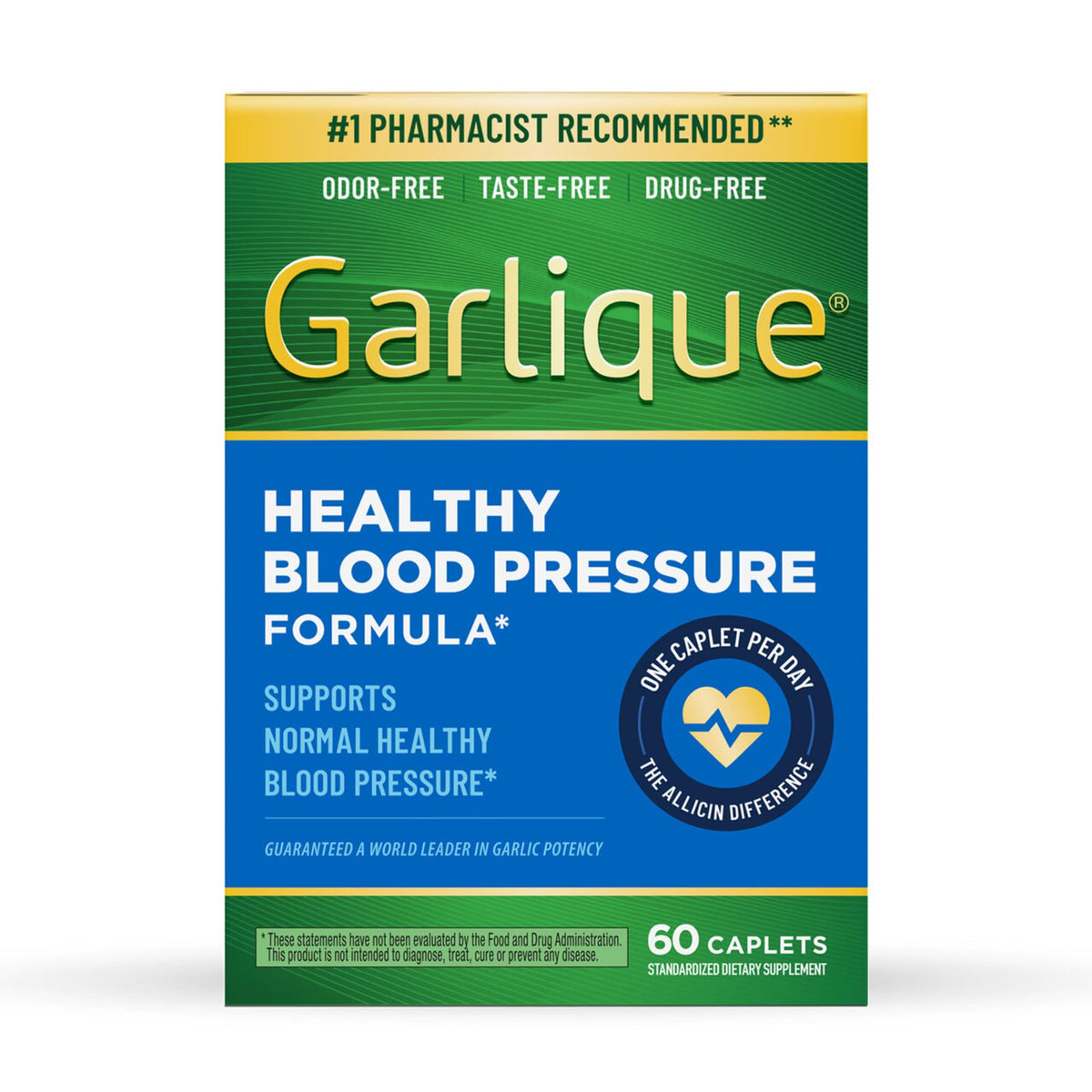 Odorless Vegan Garlic Extract Supplement 60 Caplets J563428