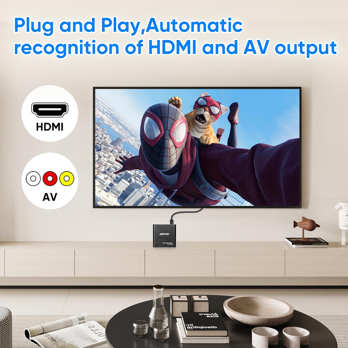 Black Mini 1080p Full-HD HDMI Digital Media Player J243690