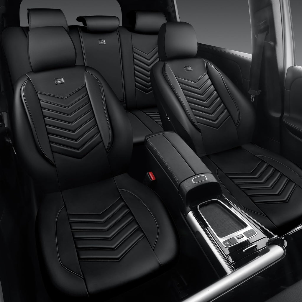 3D Foam Faux Leather Seat Covers Full Set B5575