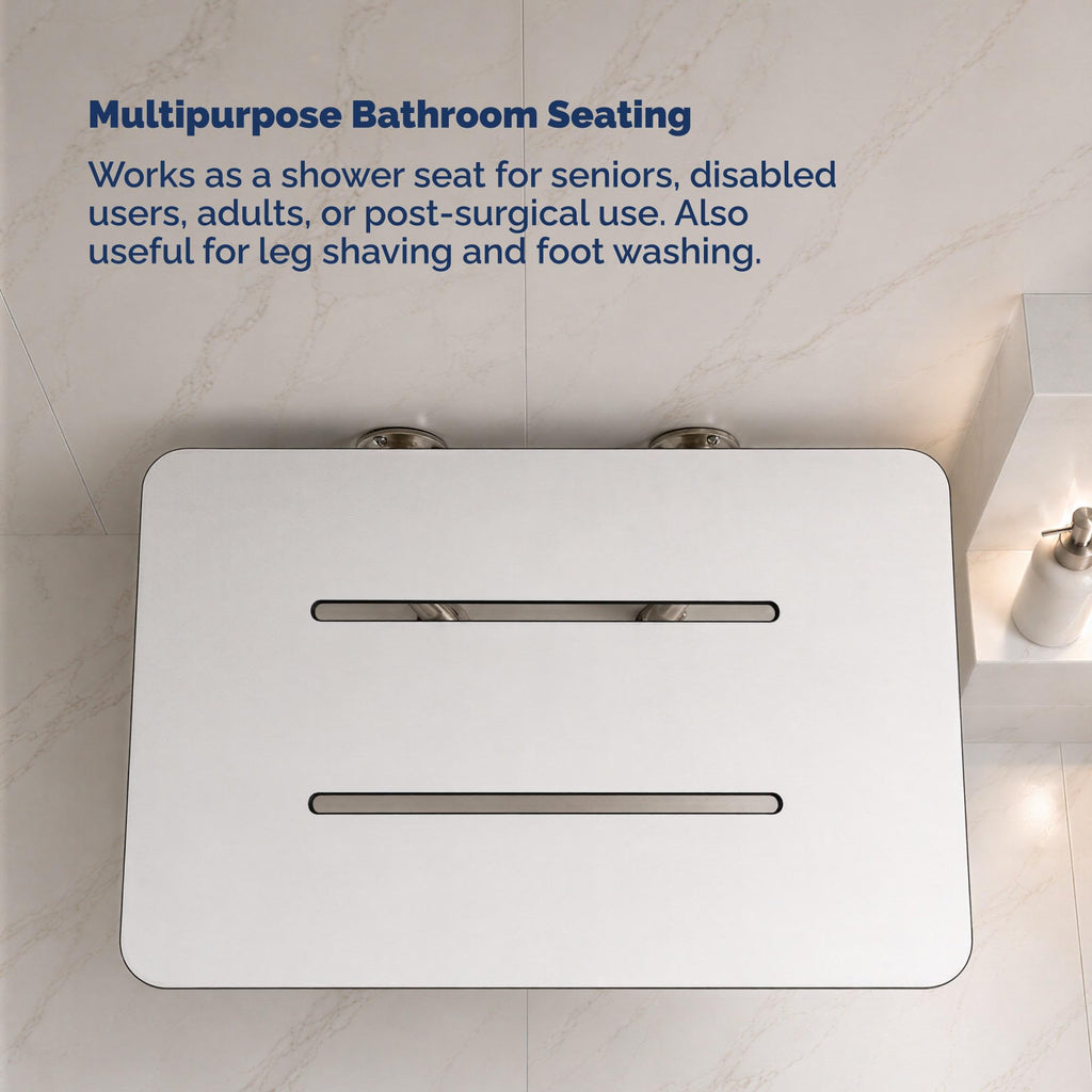 Wall Mounted Phenolic Folding Shower Seat with Legs S910