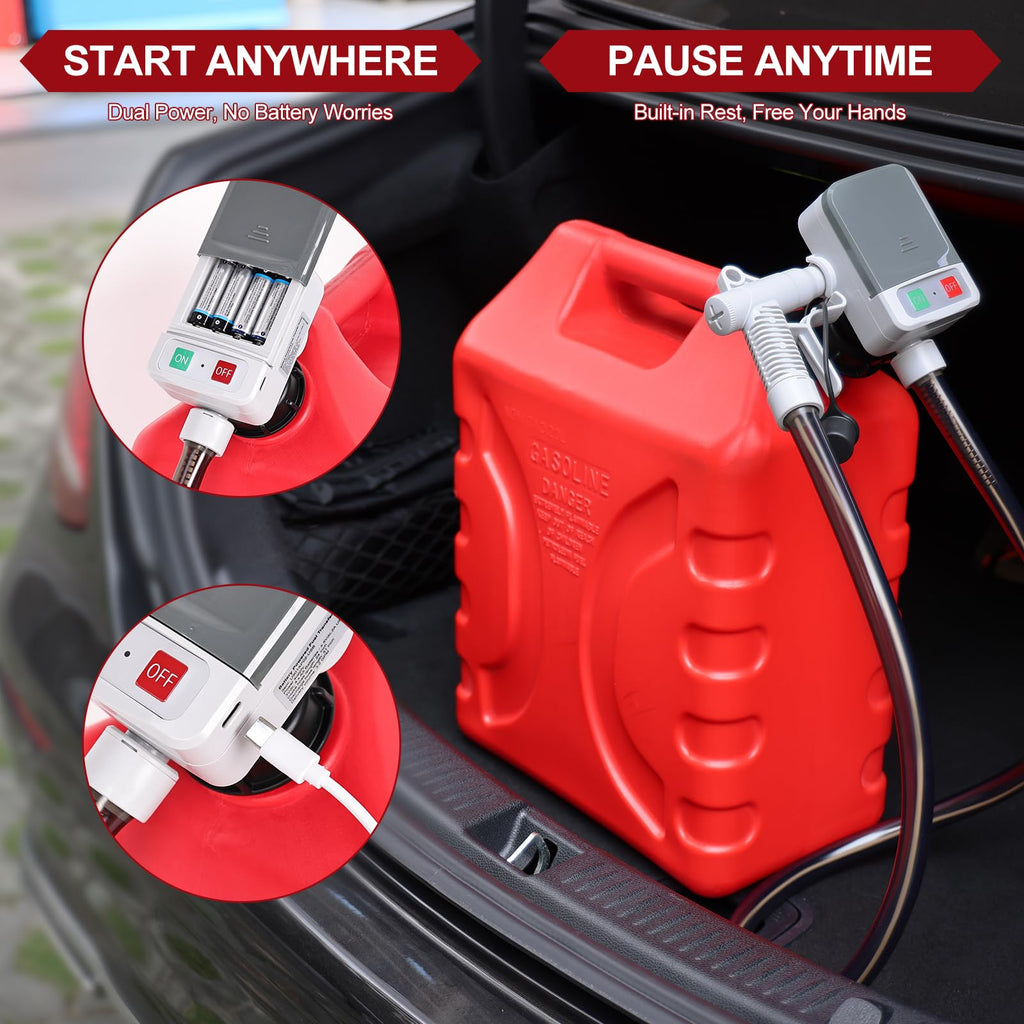Cordless Battery Powered Liquid Transfer Pump with Auto-Stop, 3.2 GPM, 51" Hose M27253