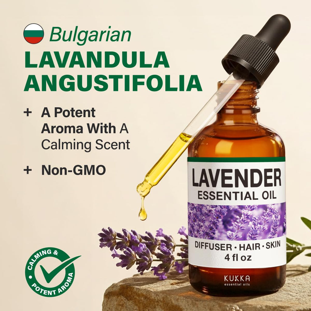 Rose & Lavender Essential Oils Set 2x4 fl oz H173