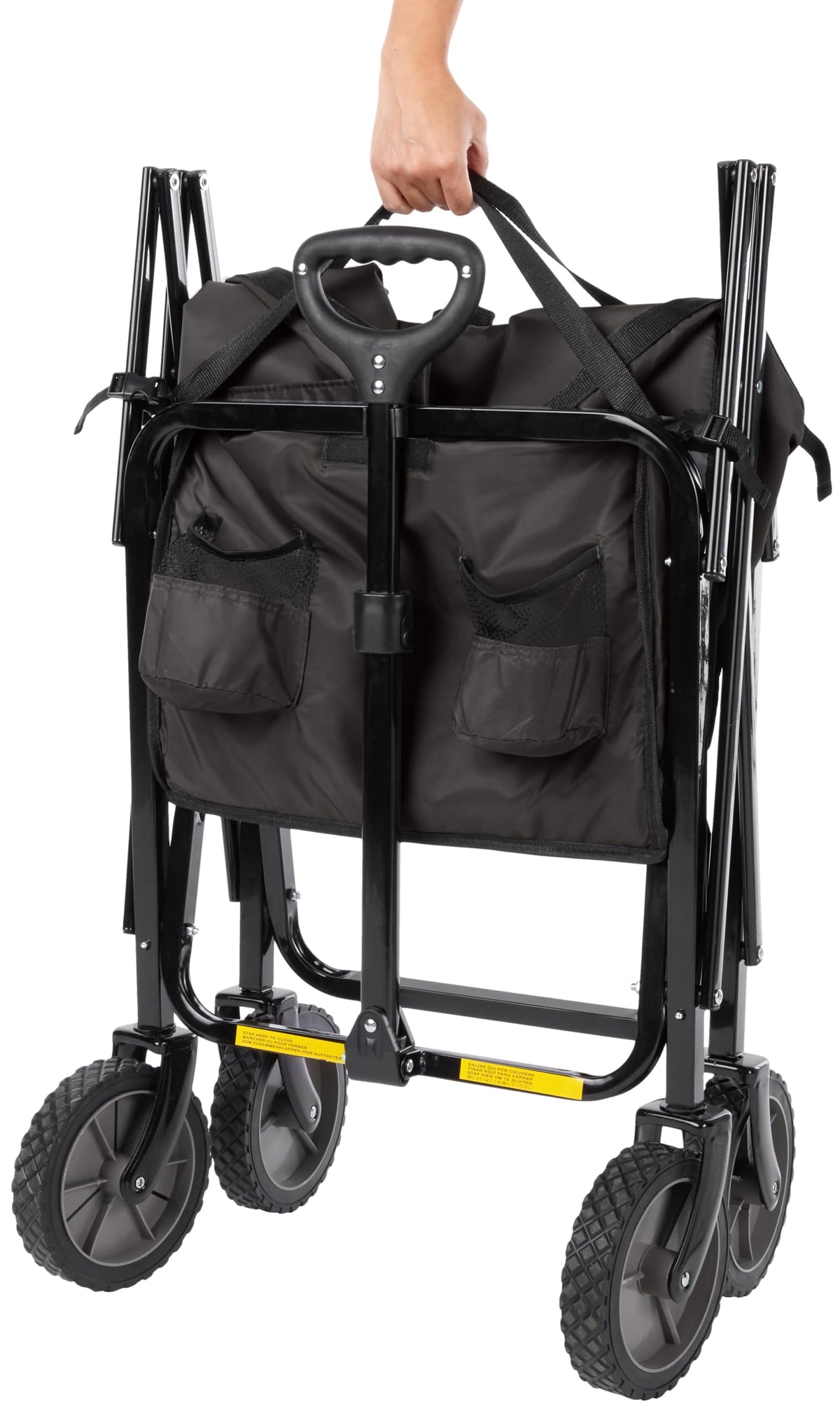 Collapsible Heavy Duty Utility Wagon 265 Pounds Capacity Black B534358