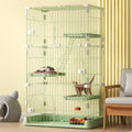 3/4-Tier Wire Cat Cage Playpen Kennel with Hammock W460
