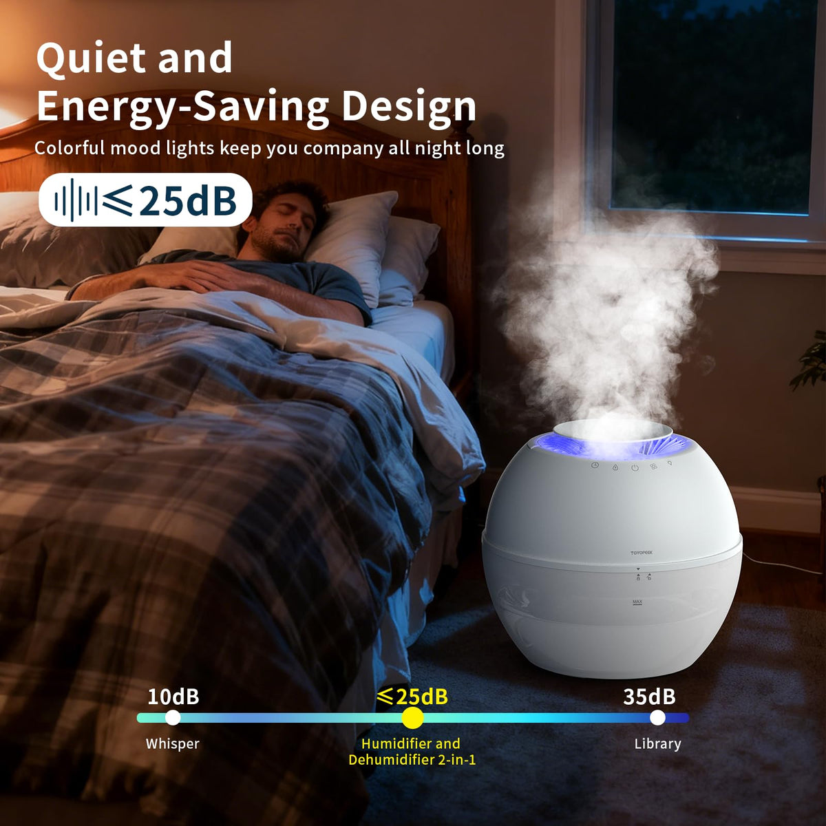 2-in-1 Dehumidifier & Humidifier with Purifier, 101oz Tank E763151