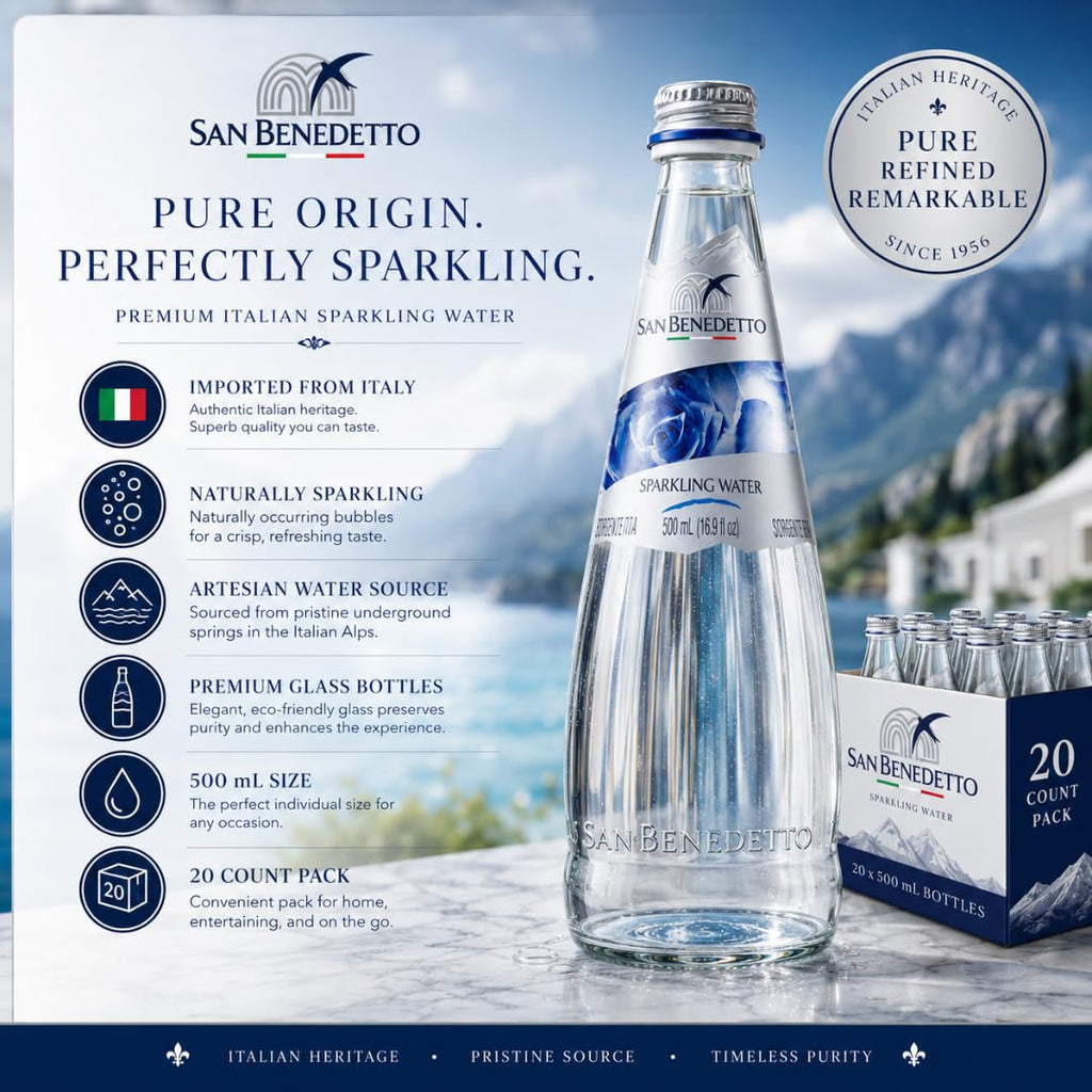 Sparkling Mineral Water 500 mL 20 Pack Glass Bottles O685390