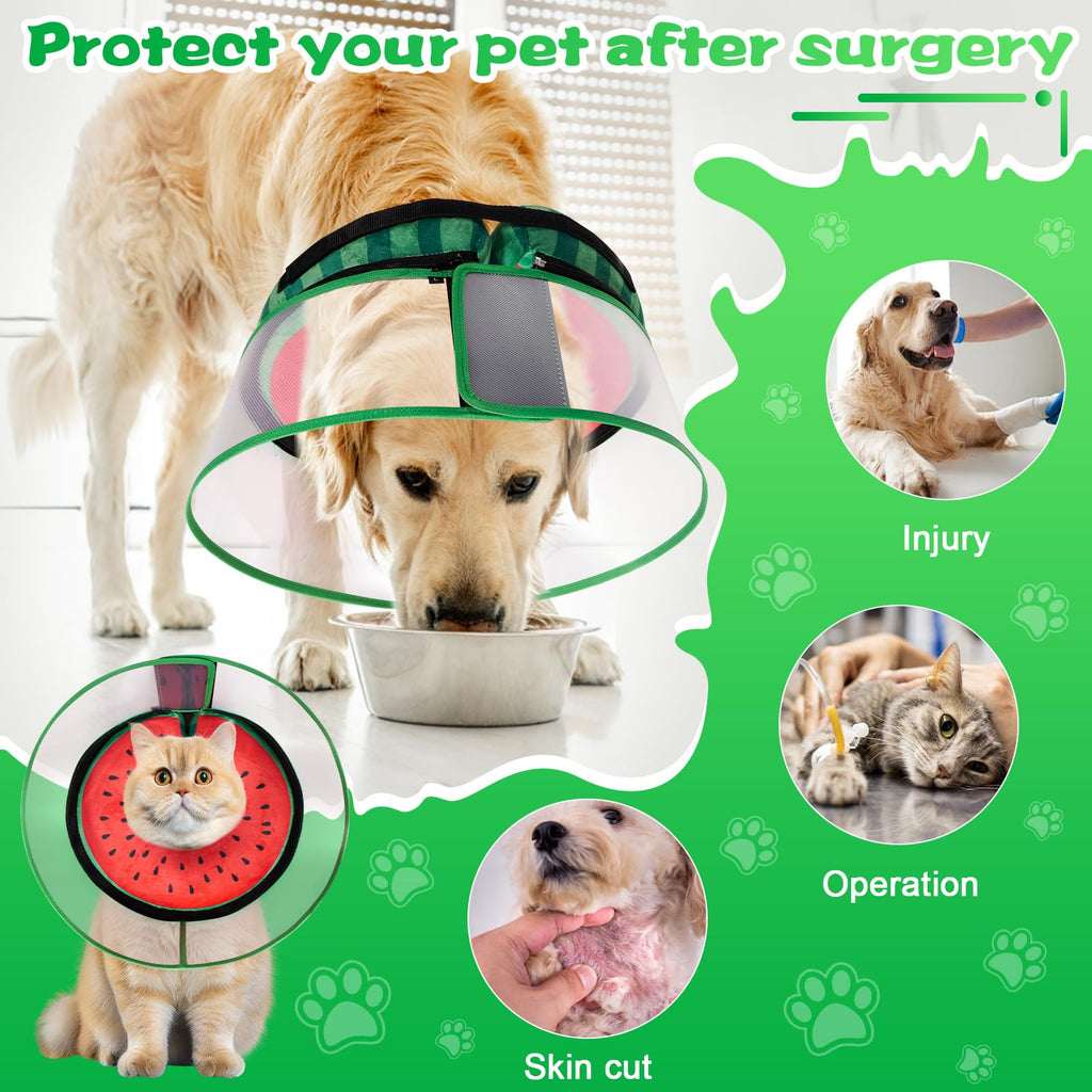 Inflatable Dog Cone Collar with Detachable Shield N431