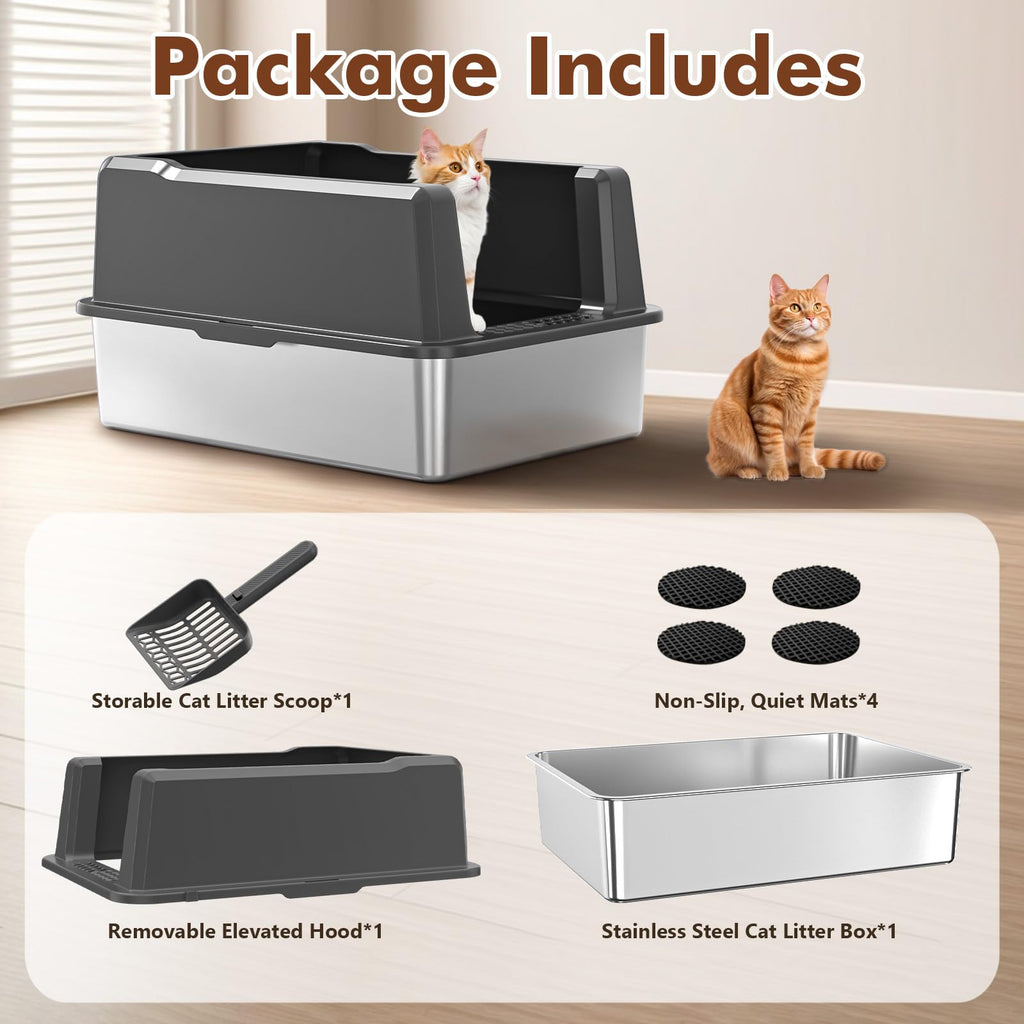 Extra Large Stainless Steel Litter Box S491936