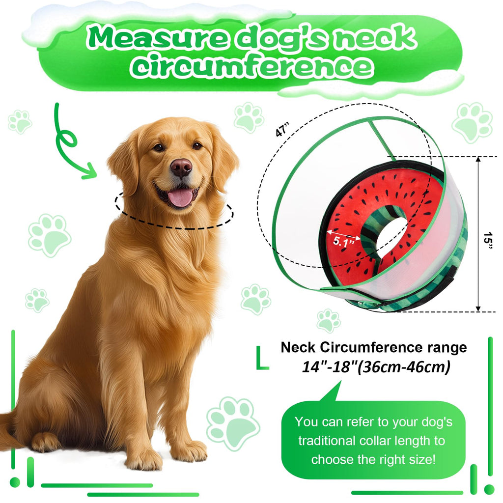 Inflatable Dog Cone Collar with Detachable Shield N431