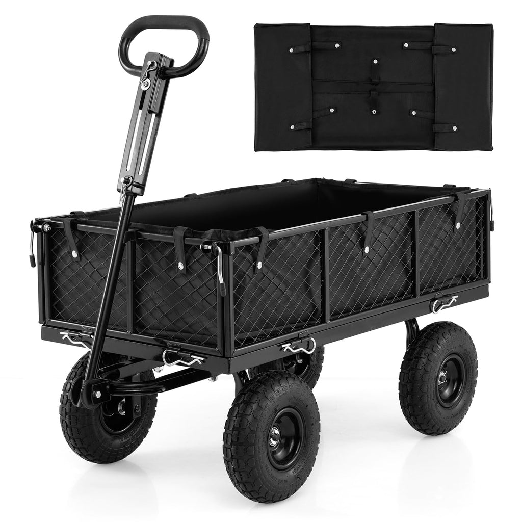 Heavy Duty Metal Garden Cart with Removable Liner P50053