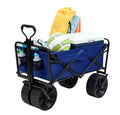 Blue Black Collapsible All Terrain Utility Beach Wagon Cart F90040