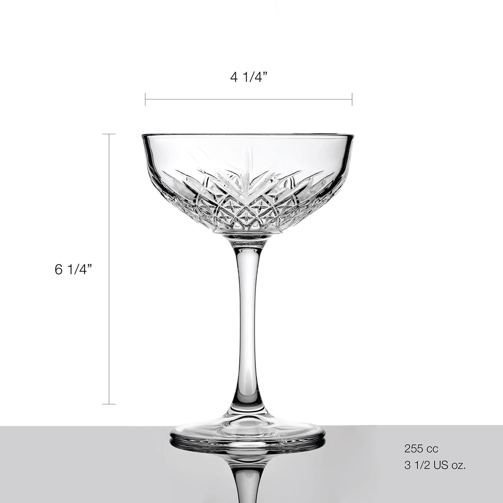 Set Of 4 Coupe Cocktail Glasses 8.6 oz O436