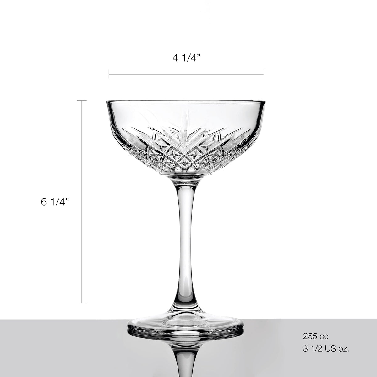 Set Of 4 Coupe Cocktail Glasses 8.6 oz O436
