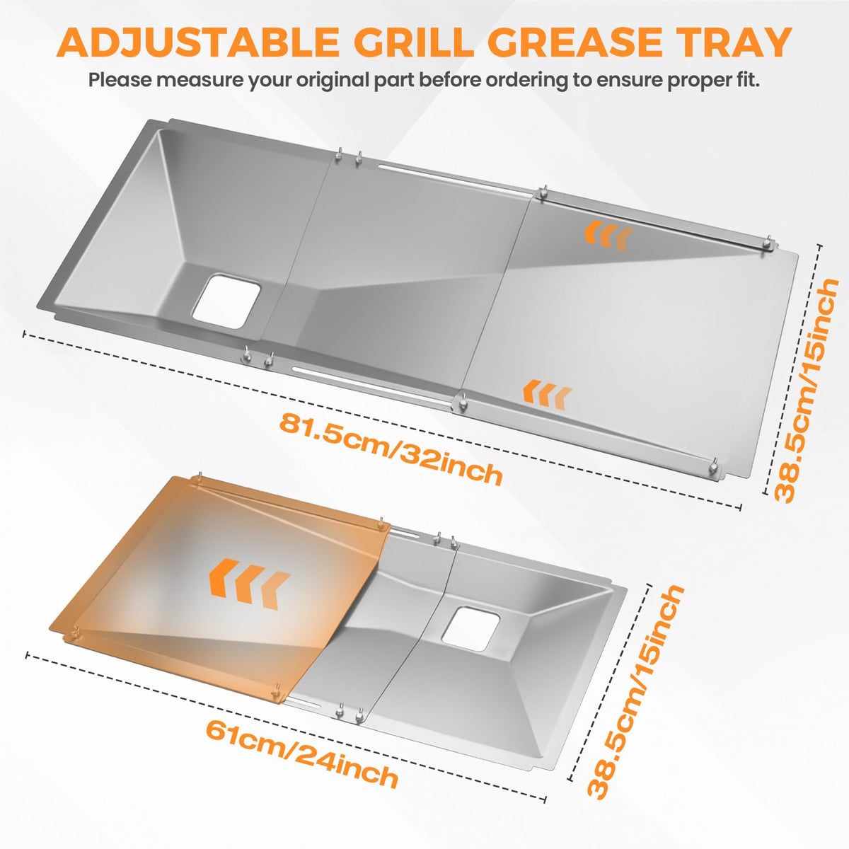Adjustable Universal Grease Tray with Catch Pan Y6030