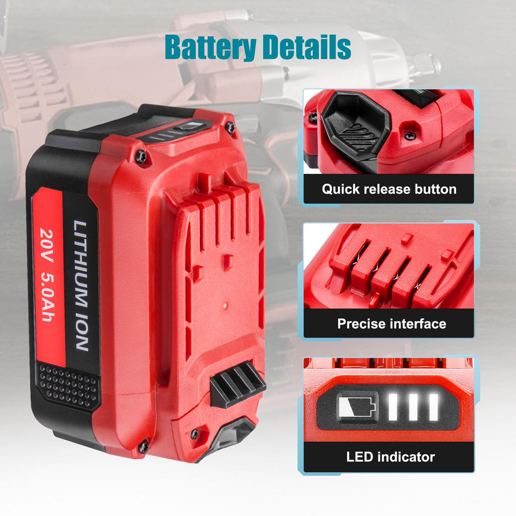 2 Pack 5.0Ah Lithium Battery C60198