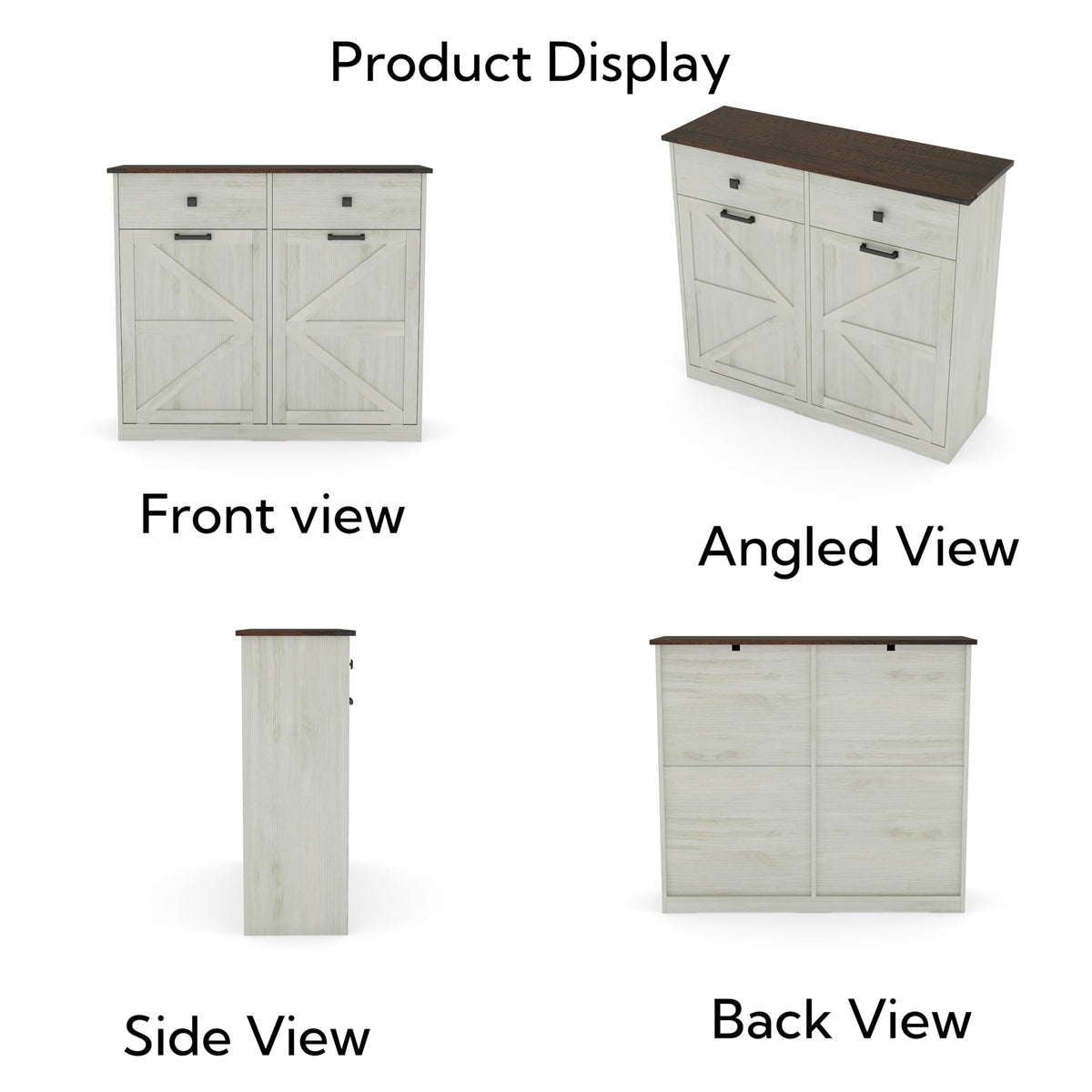 39" Double Tilt-Out Trash Cabinet for 20 Gallon Cans M2215