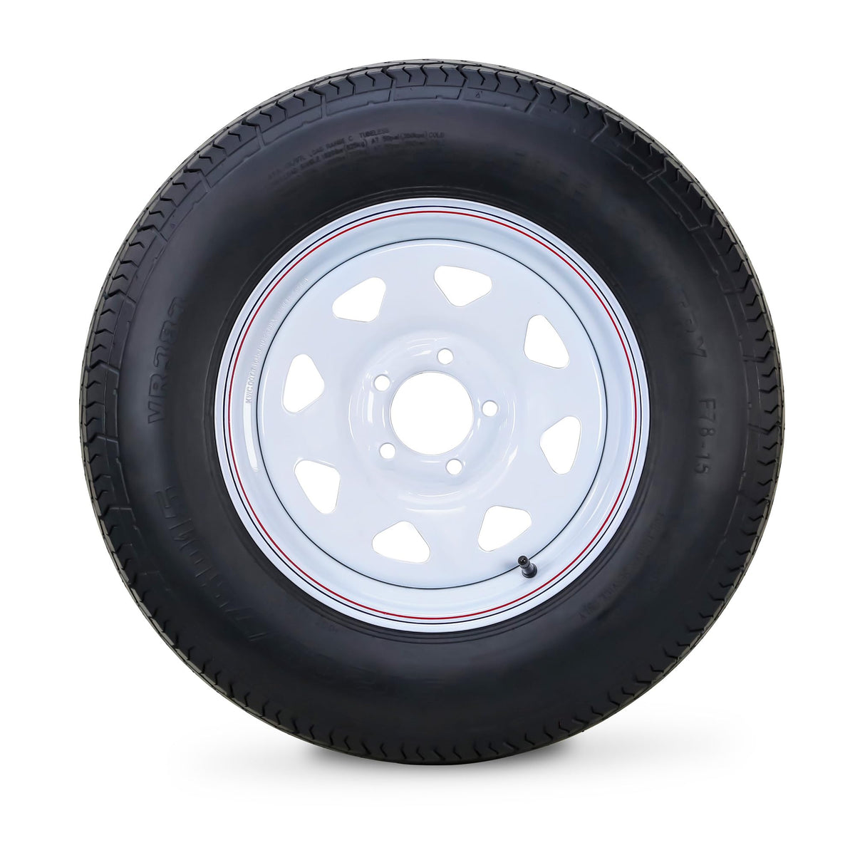 Trailer Tire Wheel ST205/75D15 6PR 101L 5X4.5 White Spoke Rim A600