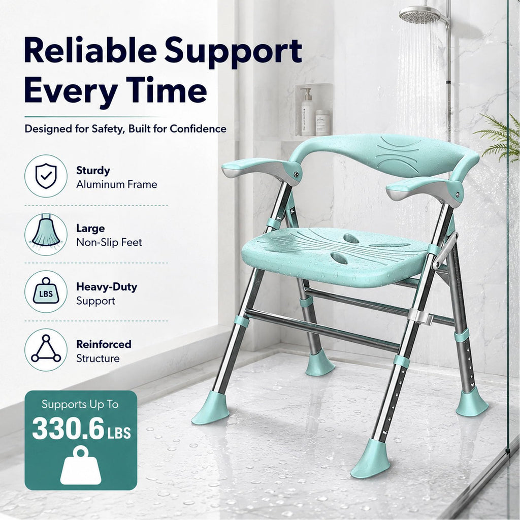 Heavy Duty Shower Chair with Arms and Back T63575