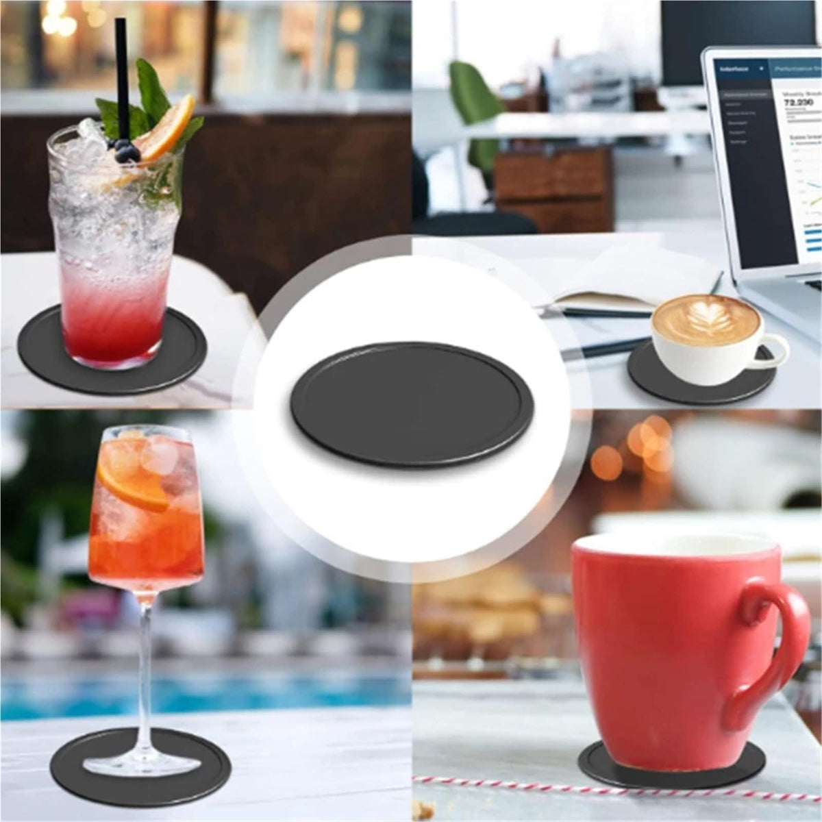 36 Pc Silicone Coasters S81508