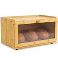 Bamboo Bread Box with Acrylic Window W5139