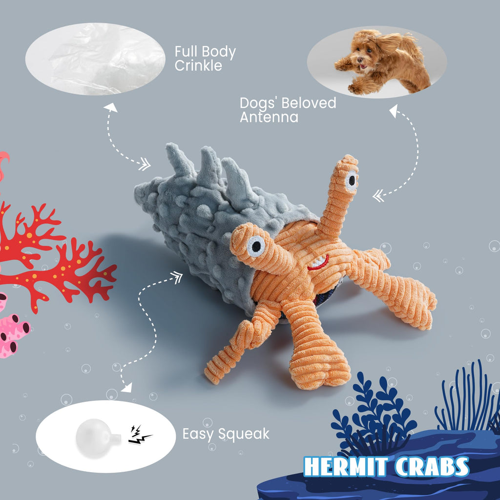 4 Packs Crinkle Squeaky Dog Toys C4639