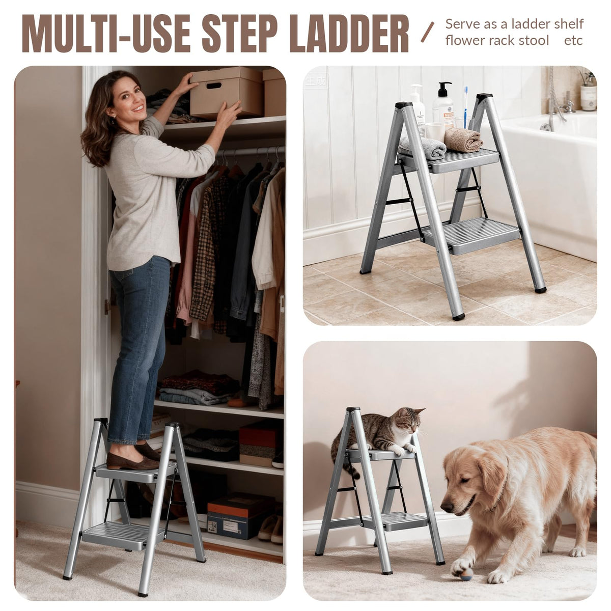 2 Step Steel Folding Step Stool P25564