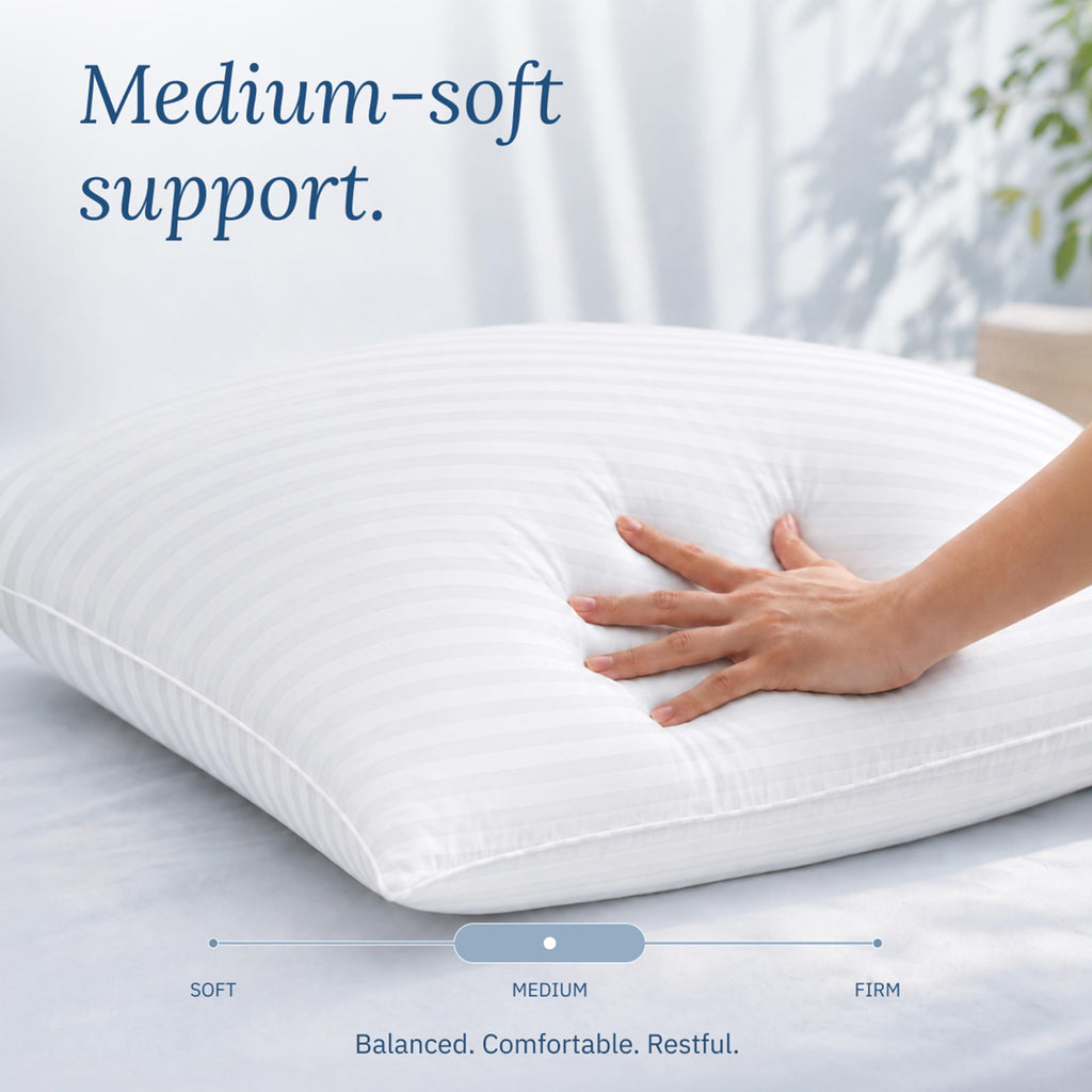 White King Size Bed Pillows Set of 2 Y6789