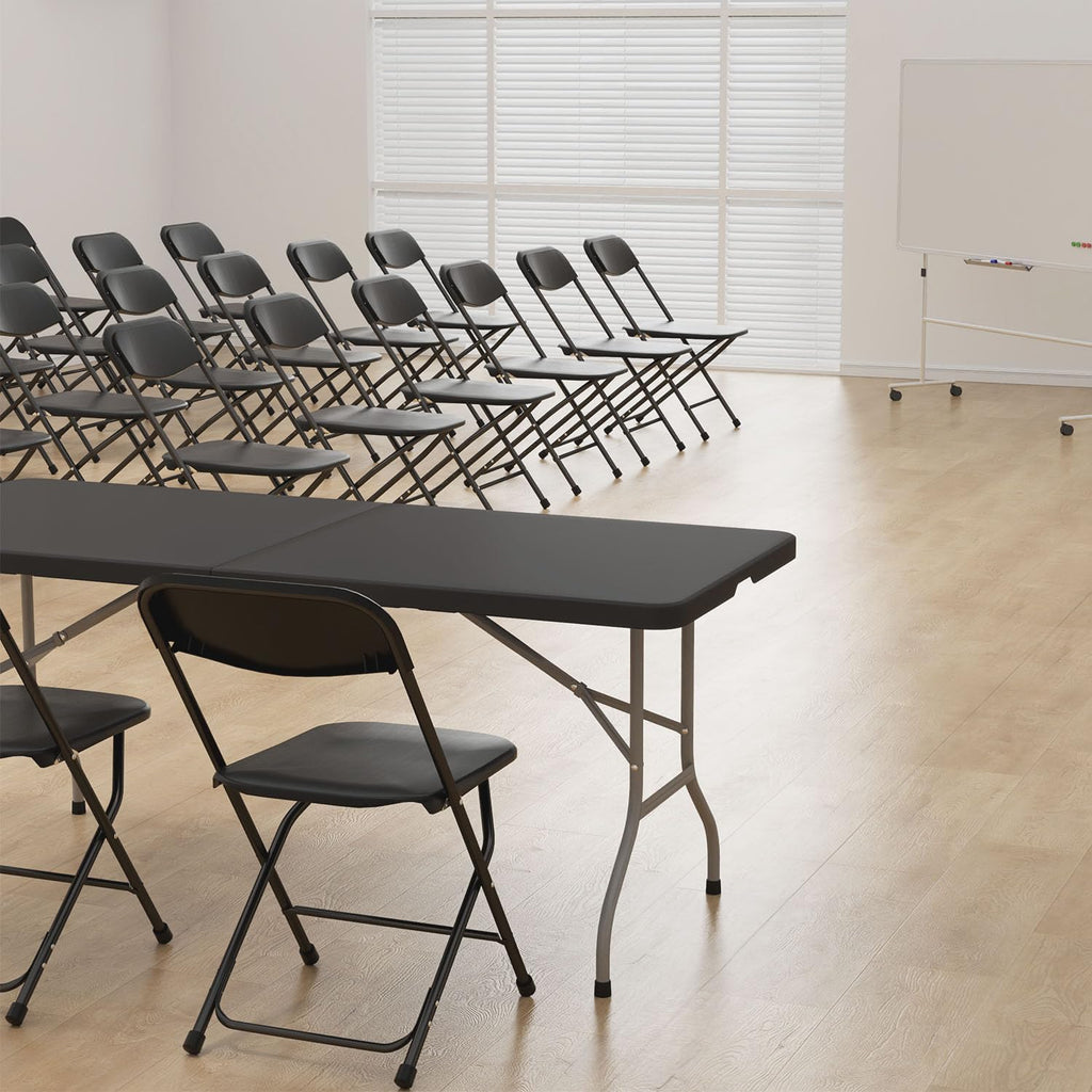 Portable Heavy Duty Folding Chairs 10 Pack Black I7109