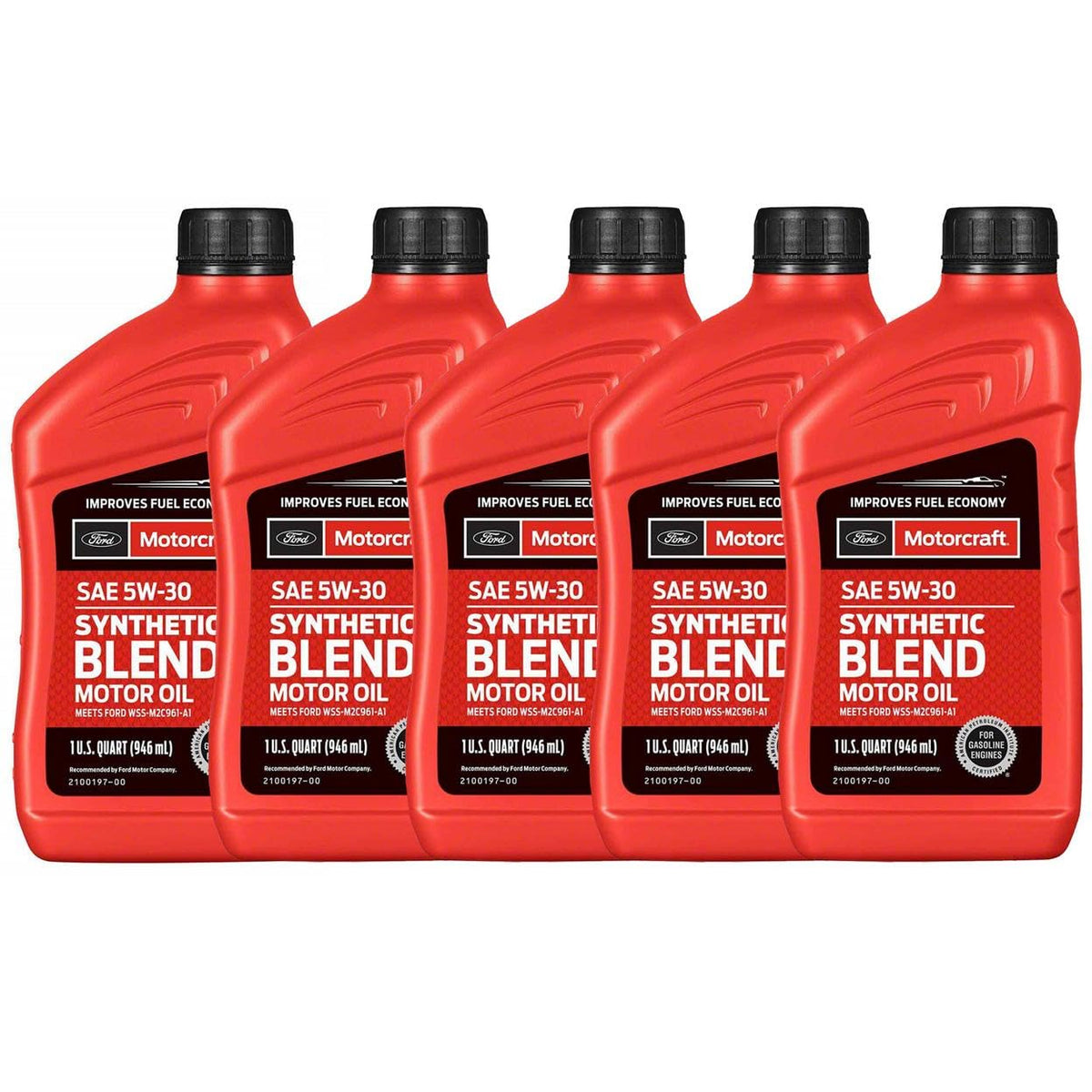 SAE 5W-30 5 Quarts Synthetic Blend Motor Oil B52207