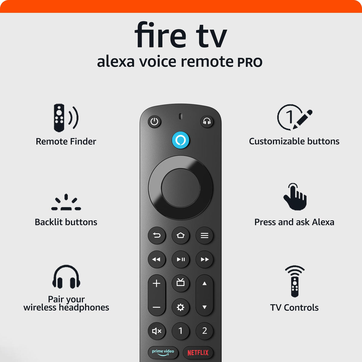 Alexa Voice Remote Pro with Remote Finder and Backlit Buttons F707