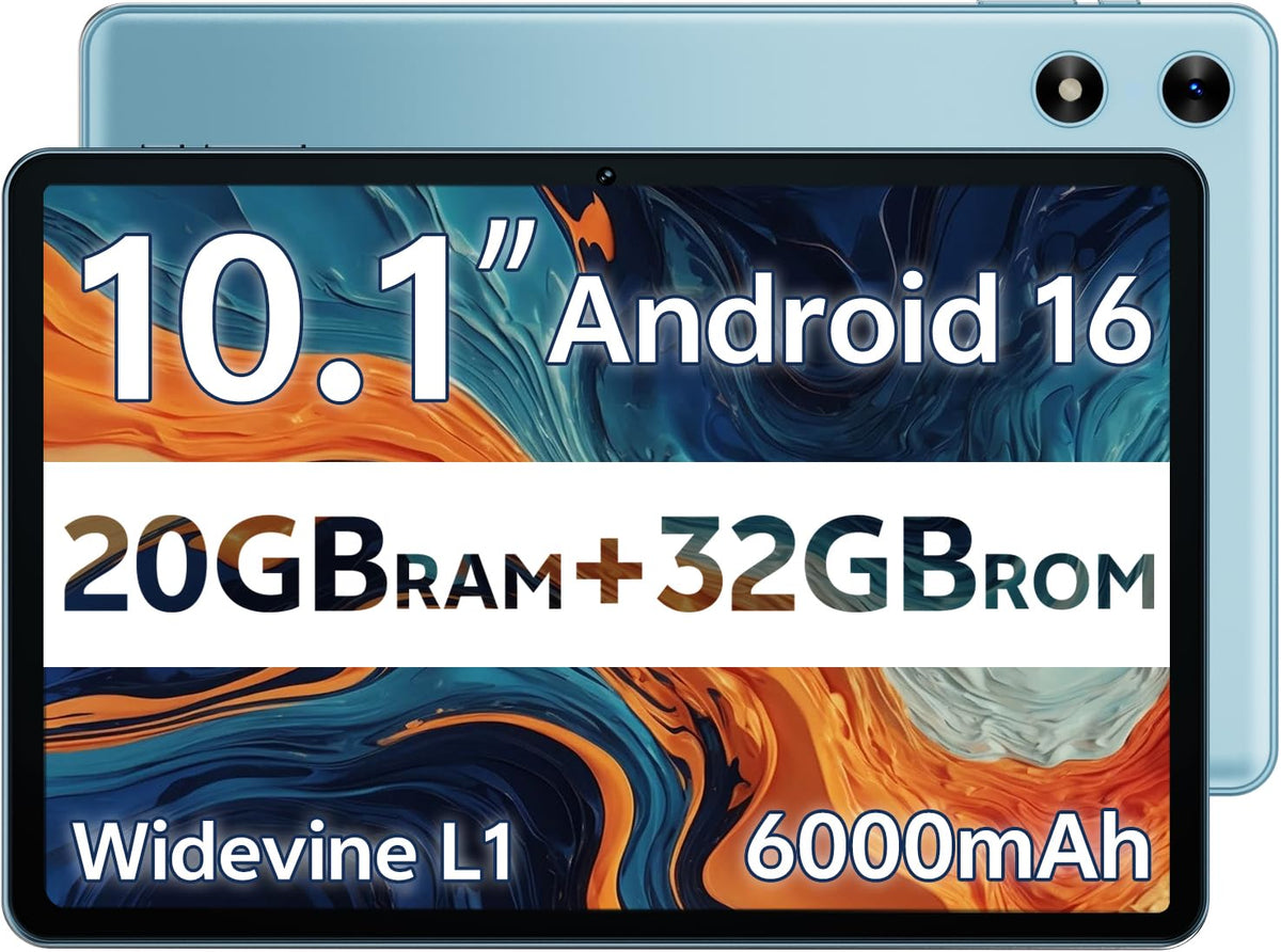 Android Tablet 10 Inch 20GB RAM 32GB Storage Blue Q158