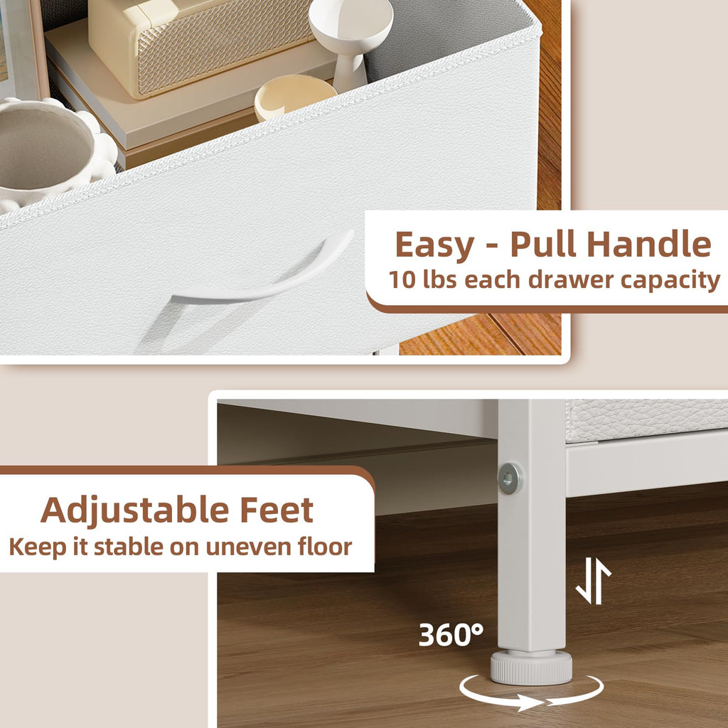 White 3 Drawer Dresser M14356