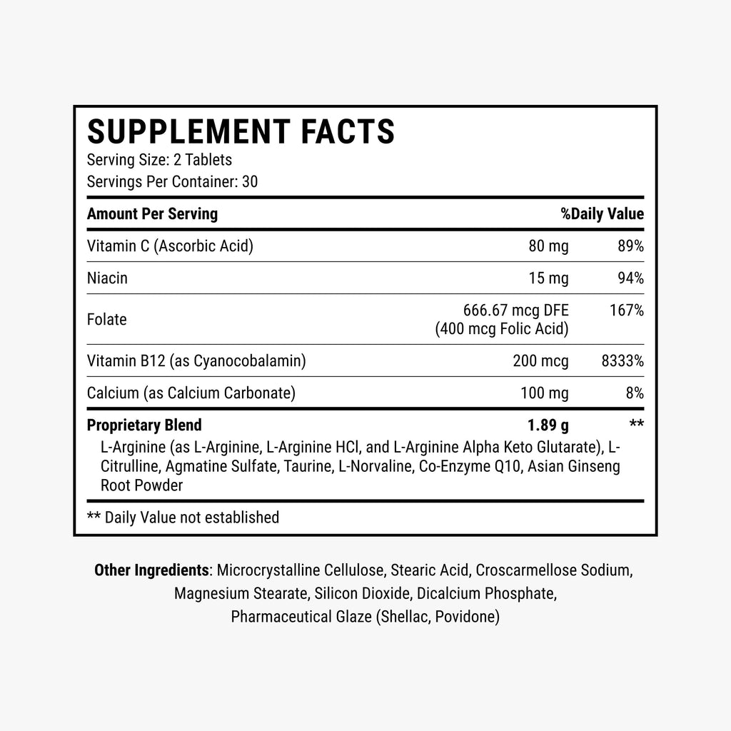Nitric Oxide Supplements 60 Tablets N6748