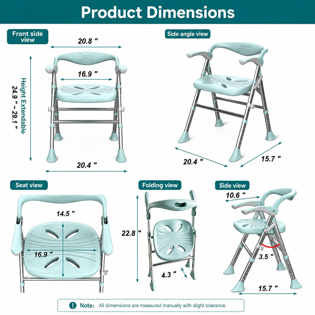 Heavy Duty Shower Chair with Arms and Back T63575