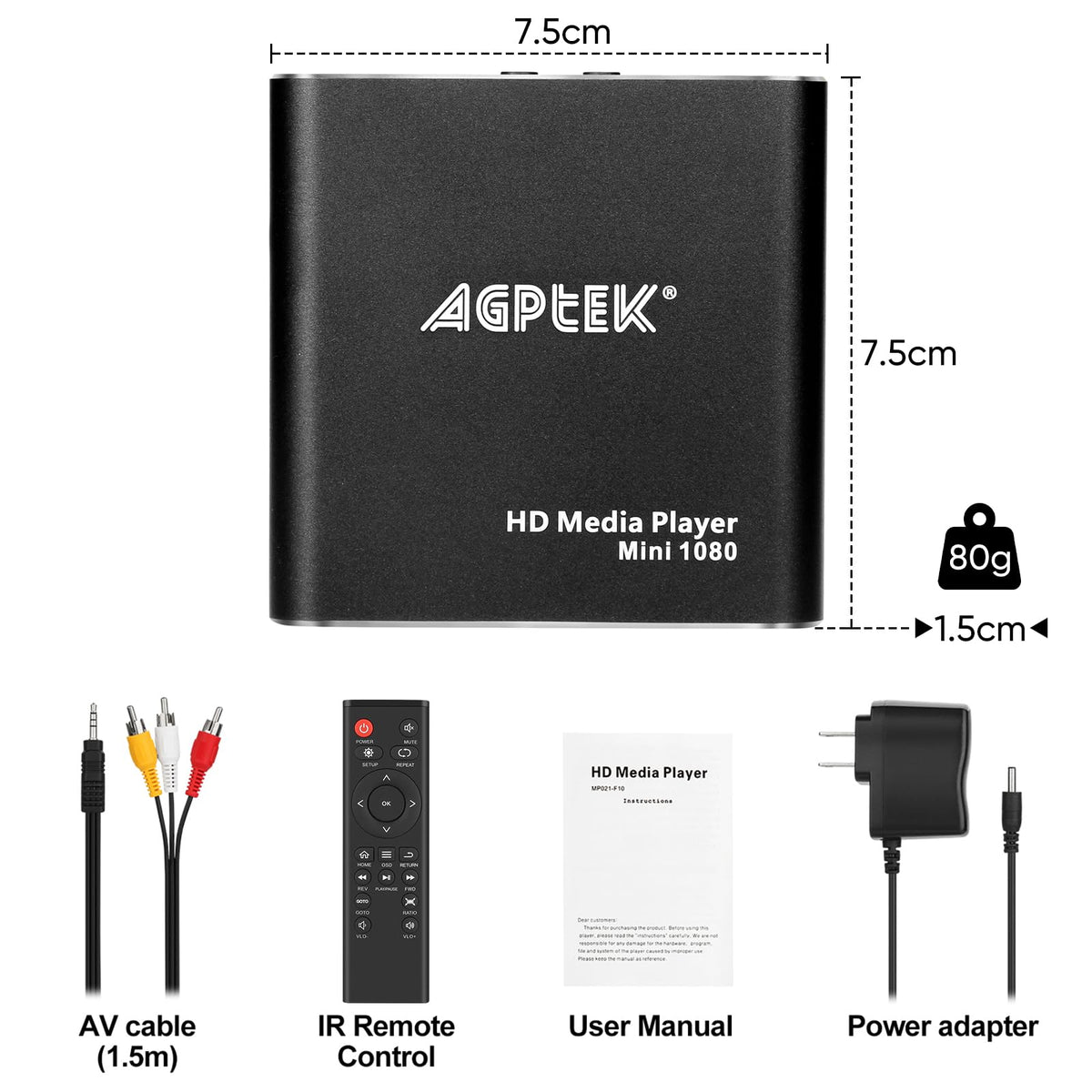 Black Mini 1080p Full-HD HDMI Digital Media Player J243690