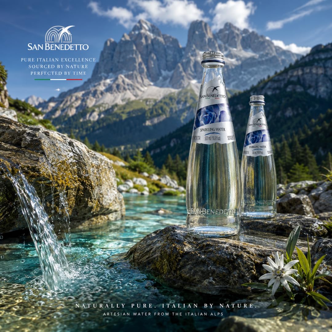 Sparkling Mineral Water 500 mL 20 Pack Glass Bottles O685390