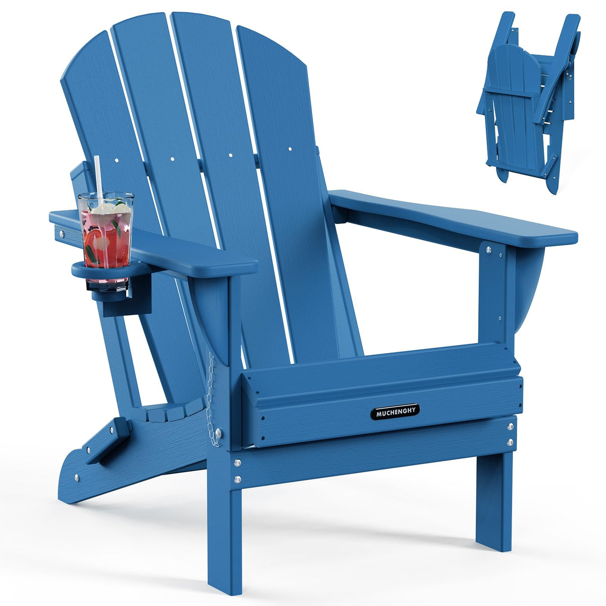 Folding Adirondack Chair Navy Blue E149