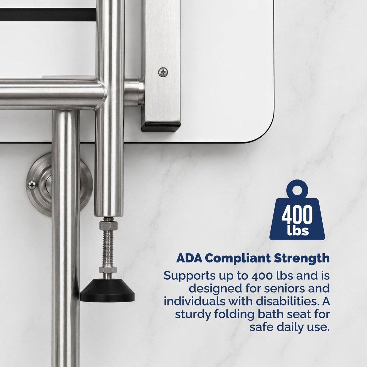Wall Mounted Phenolic Folding Shower Seat with Legs S910