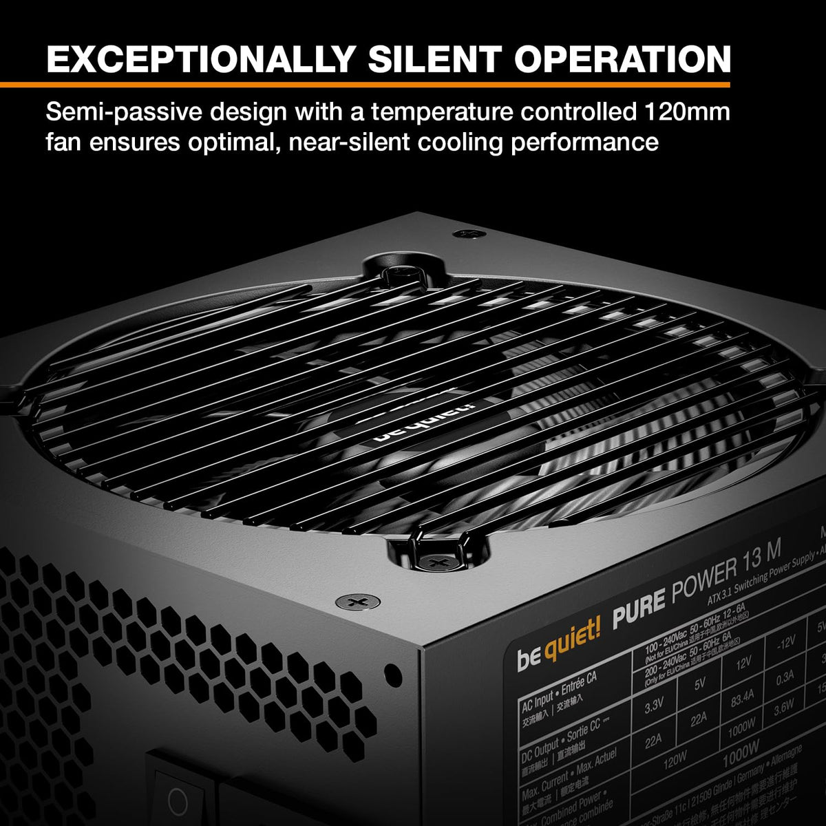 850W Fully Modular ATX 3.1 80+ Gold PSU E38745